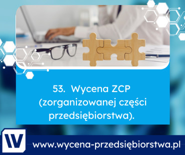Wycena ZCP (zorganizowanej części przedsiębiorstwa).